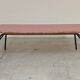 Large canteen table in pink formica and metal.