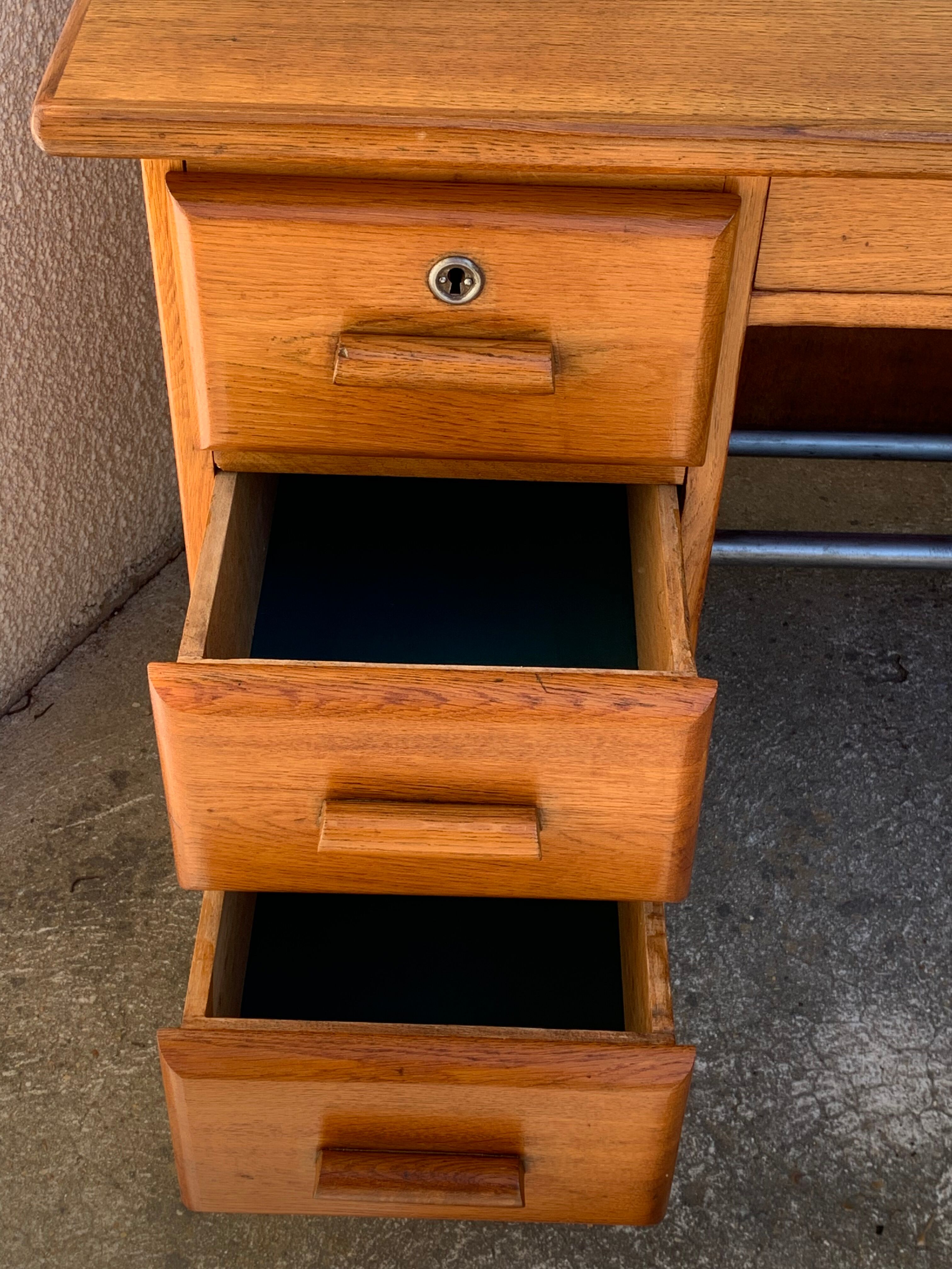 Office schoolmaster 1950 solid oak