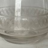 Pair of engraved crystal decanters