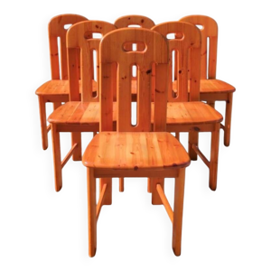 Ensemble de 6 chaises - pin