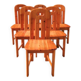 Ensemble de 6 chaises Effezato en pin