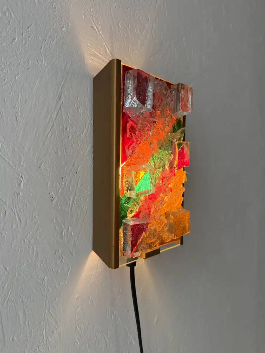Cosack Leuchten colourful glass mosaic wall lamp
