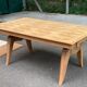 Renovated 1950s wooden Art Deco extendable dining table.