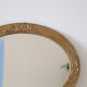 Oval mirror in gilded wood, antique, art deco 46x36cm
