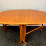 Vintage folding gateleg dining table teak