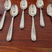 Christofle, Paris - Set of 9 small spoons (coffee) - Marot/Bérain model - in silver-plated metal