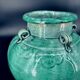 Pair of turquoise glazed stoneware vases, China, late 19th century.