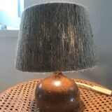Sandstone lamp with rope lampshade