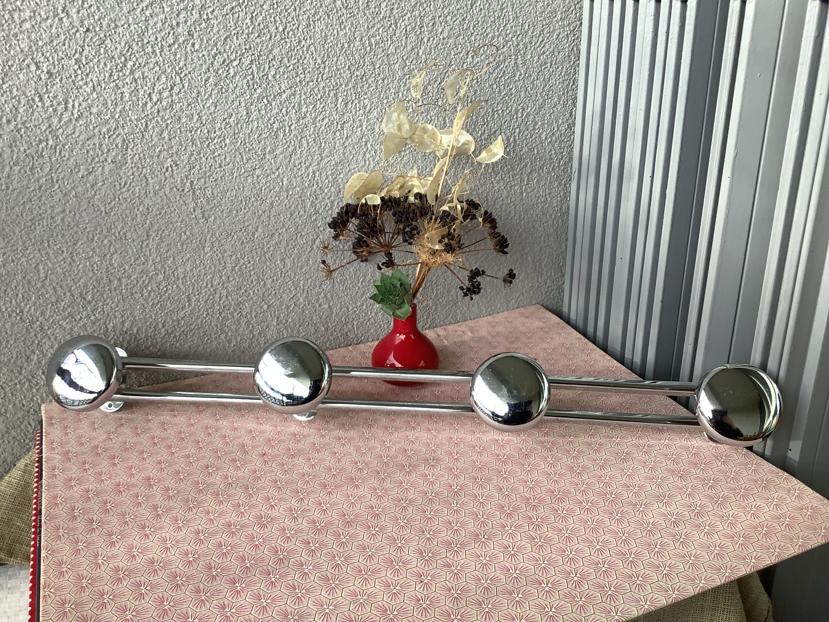 Vintage 70' chrome patère