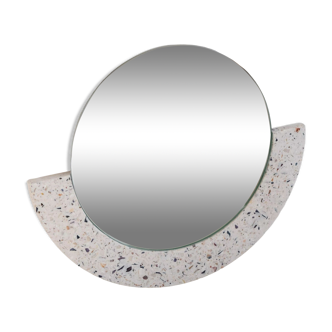 Half mirror 28 cm in recycled shells