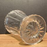 Vase on pedestal in cut crystal mid-twentieth century