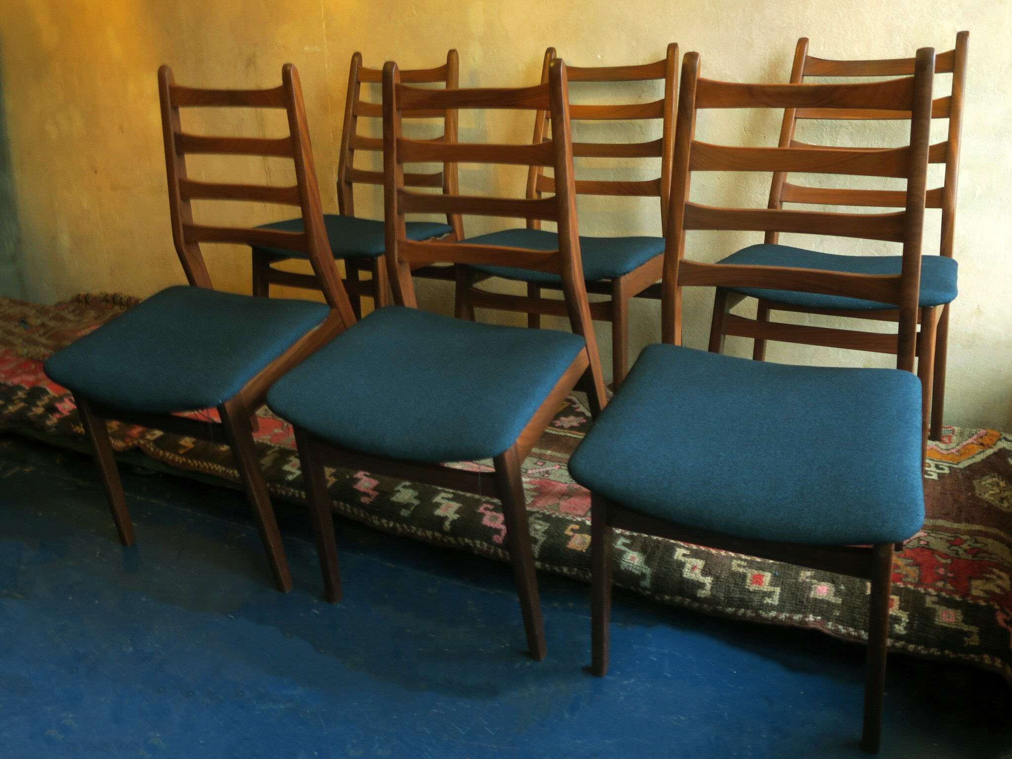 Set of 6 mid-century Danish teak dining chairs, 1960s