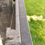 Antique olive green mirror