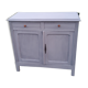 Parisian buffet patina gray 2 doors 2 drawers in solid poplar