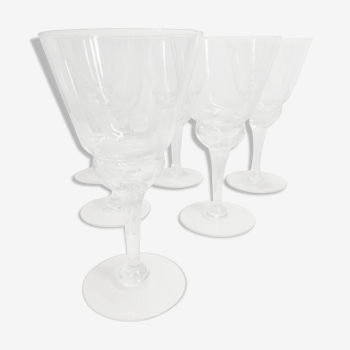 Lot de 6 verres à eau ciselés vintage