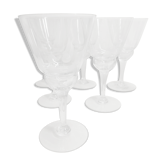 Lot de 6 verres à eau ciselés vintage