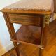 Lot tables de nuit bois et marbre