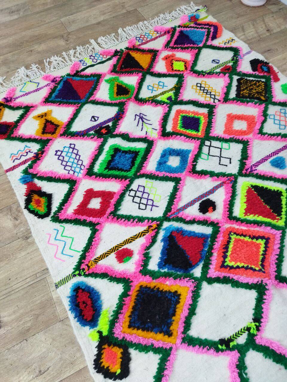 Handmade Moroccan Berber rug 253 X 144 CM