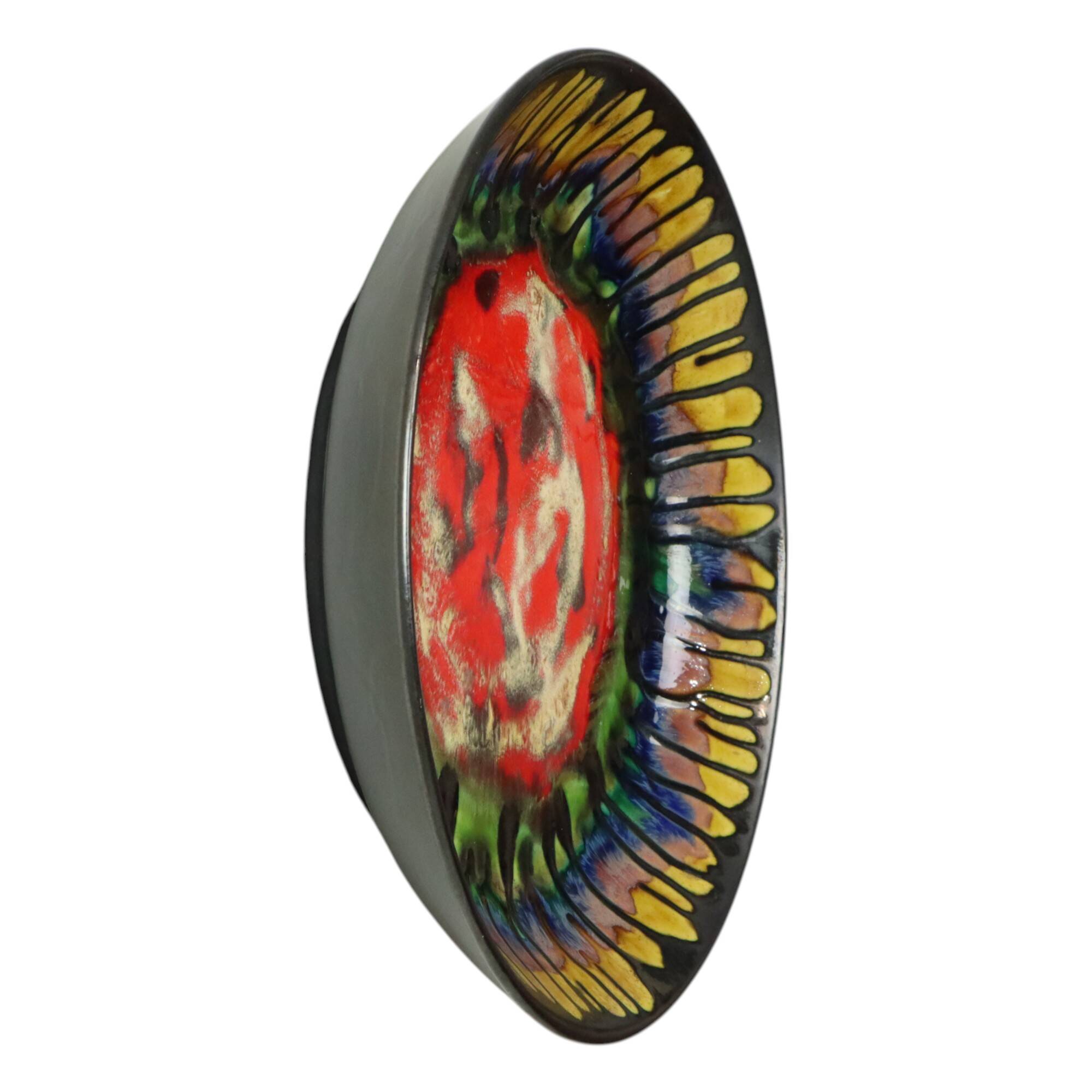 Fruit bowl XL Art Ceramics Wall decoration Drip glaze