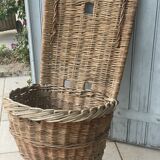 Old wicker harvest hood basket