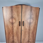 Art Deco Walnut Wardrobe by Jindrich Halabala, 1940s