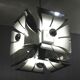 Impressive Space Age chandelier with 5 lights, chrome metal, Italy 1970s.