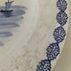 Large antique dish with a sailing boat design – signed A. Lebacqz & M. Bouchart