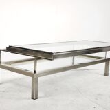 Table low sliding glass of the 1970s