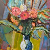 Flowers signed Duret