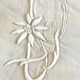 Sublime drap en lin dentelles broderies et monogramme