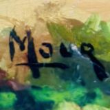 Oil painting on canvas, Mediterranean landscape, 20th century