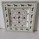 Large square dish RB Bernarda with animal decoration.