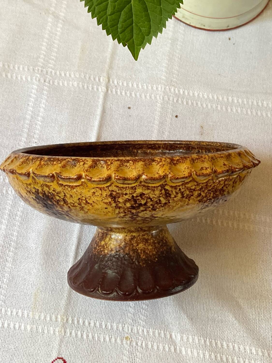 Vintage German earthenware fruit bowl – 1970s