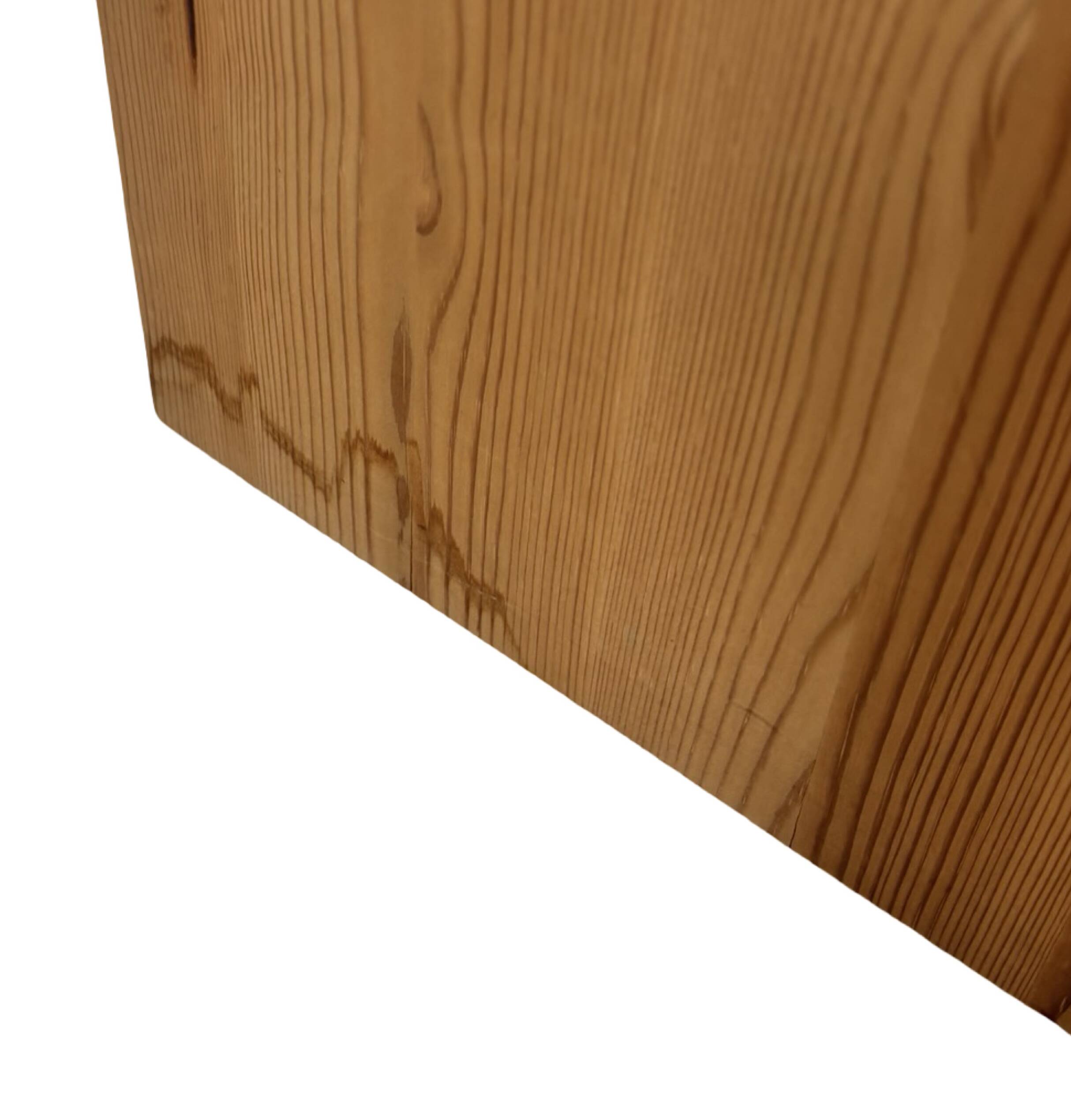 Vintage set of two pine wood bedside tables