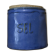 Pot à sel bleu en grès