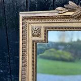 Louis XVI Style Mirror In Stuccoed And Gilded Wood Circa 1880