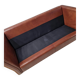 Vintage striped brown orange leather sofa (210 cm x 88 cm)