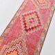 3x9 soft pastel pink vintage runner rug, 81x292cm sk 23329 free shipping