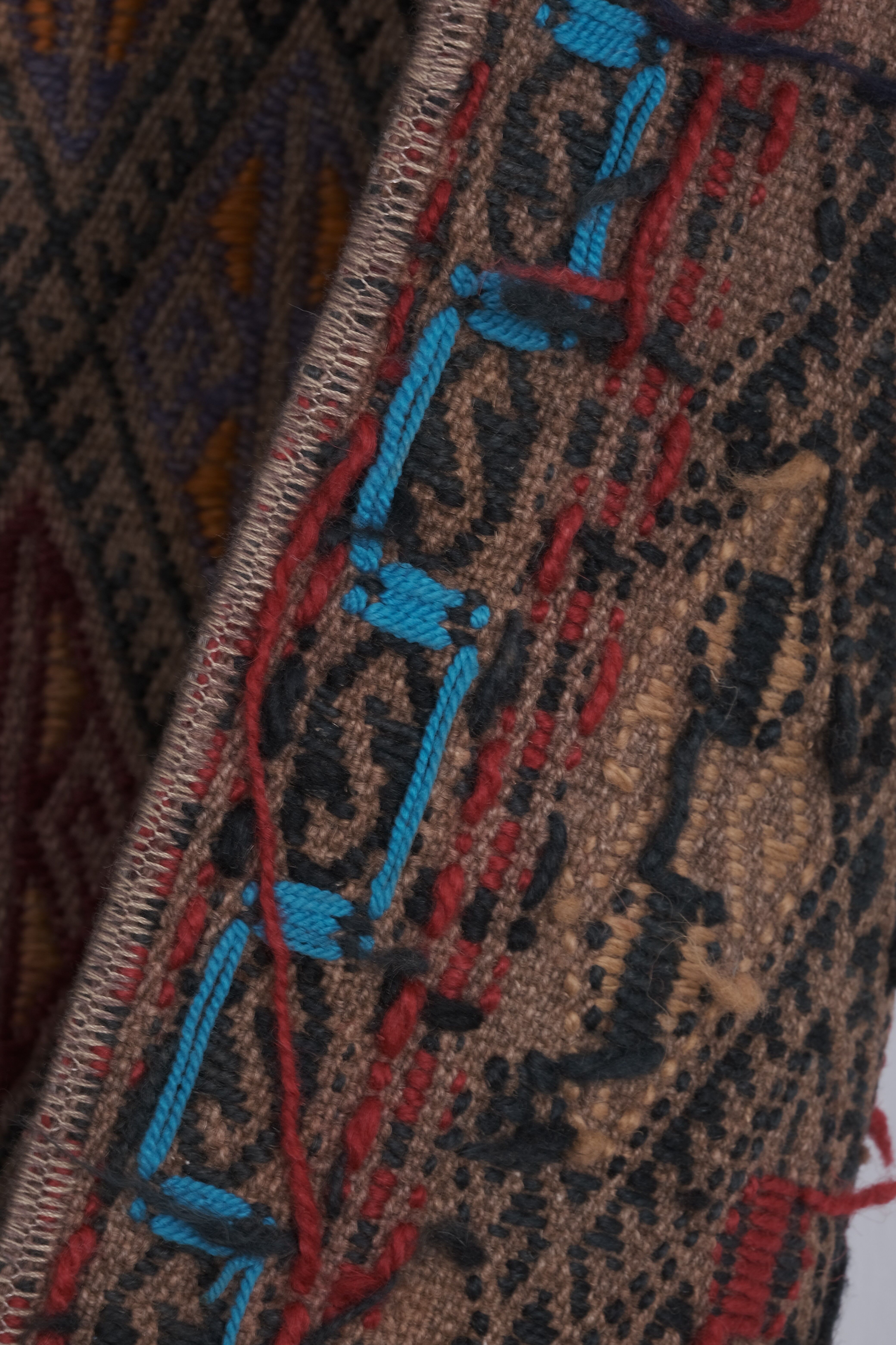 Vintage Turkish rug from Oushak, hand-woven 67x427 cm