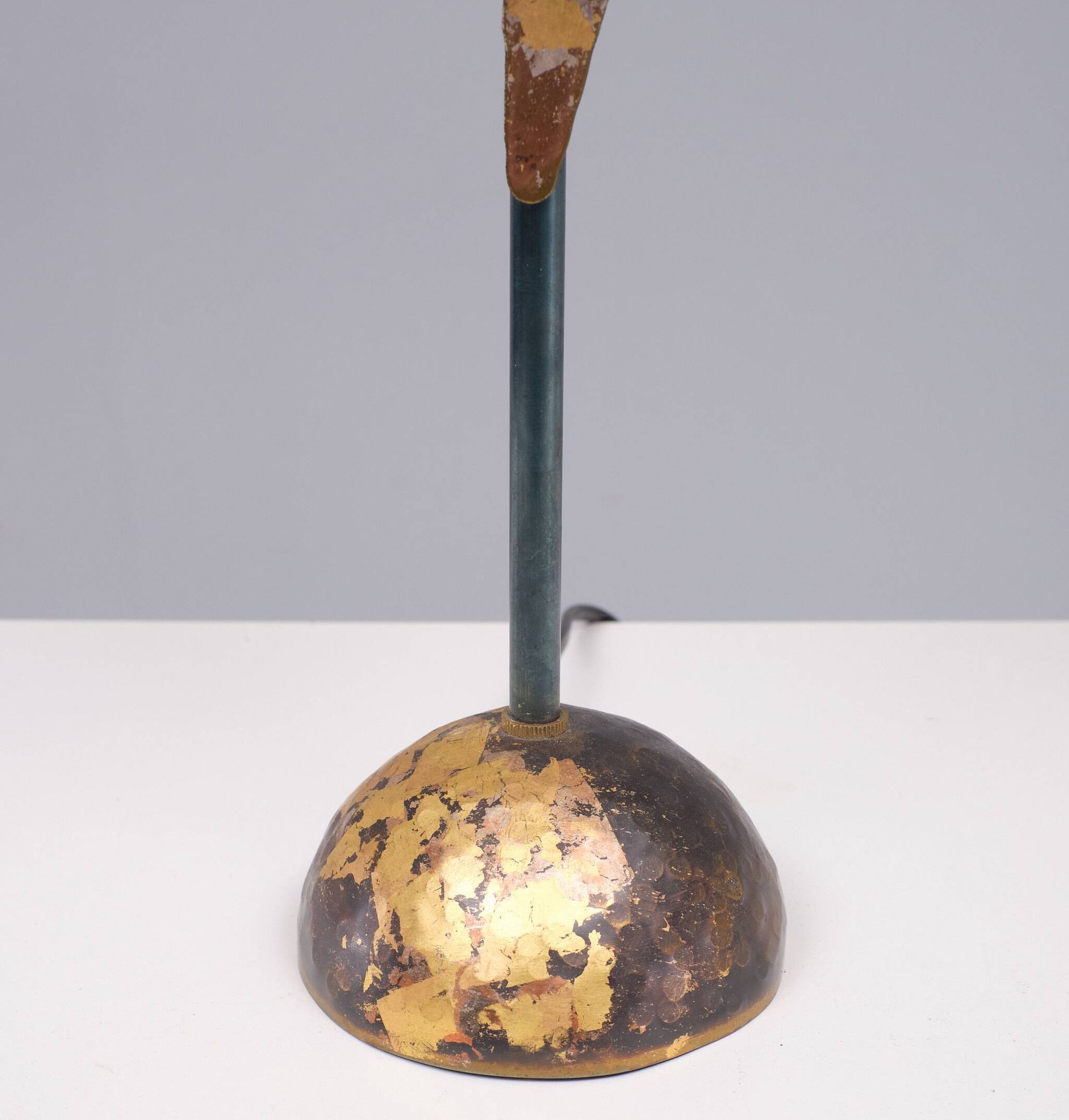 Lampe de table faite main en laiton Robert Kostka 1980 France