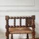 Chaise coin du feu bois et paille