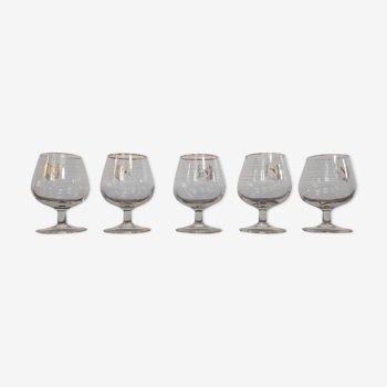 Lot de 5 verres à cognac "napoleon"