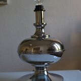 Large chrome metal lamp base 1970s vintage 70's space age