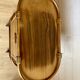 Bar cart / Vintage Art Deco service trolley – Wood and copper