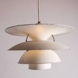 Danish brushed metal pendant light, model PH 6 ½ -6V by Poul Henningsen.