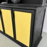 Buffet 2 corps, format XXL, ancien meuble d'école en bois