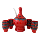 Punch bowl set with 12 cups, Wächtersbach Keramik Germany