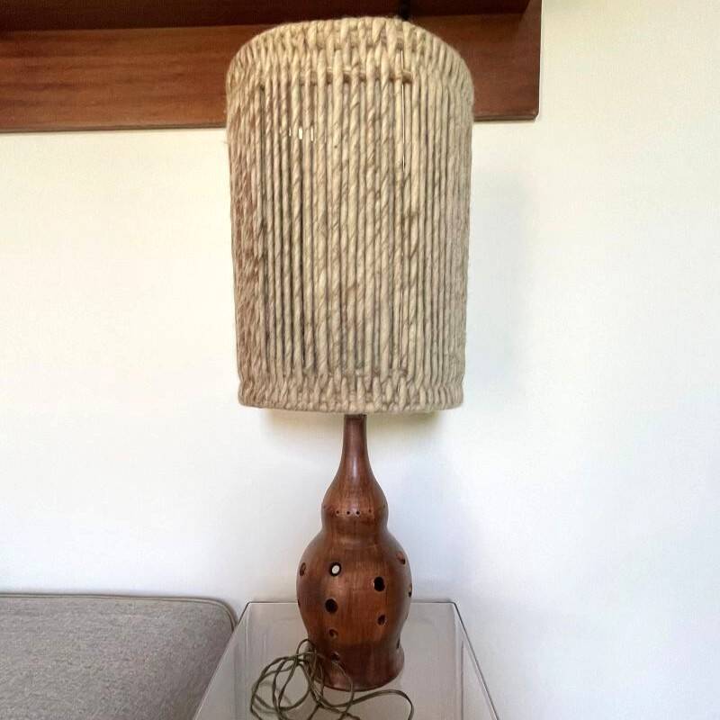 1970s ceramic lamp in the style of georges pelletier.