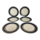 Six small sapphire plates from Villeroy & Boch