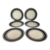 Six petites assiettes saphir villeroy et boch
